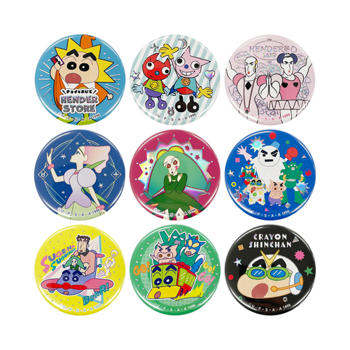 クレヨンしんちゃん ヘンダーストア 箔押し缶バッジ（ランダム9種 