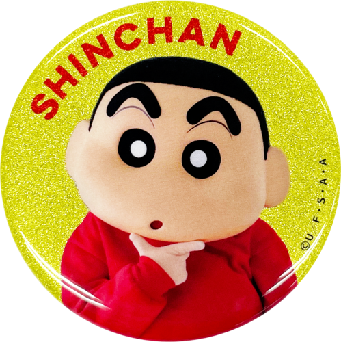 クレヨンしんちゃん グリッター缶バッジ（ランダム14種） ハイ！チーズ 