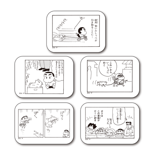 クレヨンしんちゃん 原作35周年 コマスクエア缶バッジ（ランダム5種