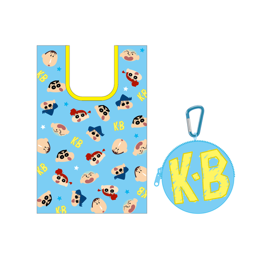 クレヨンしんちゃん ぬいぐるみエコバッグ K・Bバッジ | クレヨン