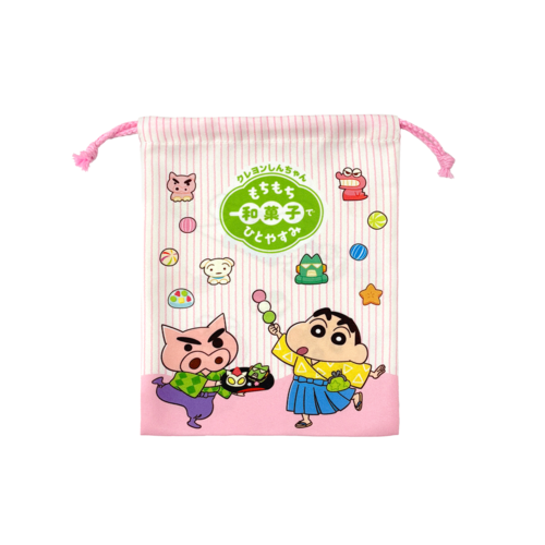 クレヨンしんちゃん 2P巾着 もちもち和菓子でひとやすみ | クレヨン
