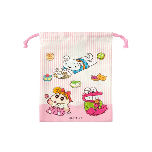 クレヨンしんちゃん 2P巾着 もちもち和菓子でひとやすみ | クレヨン