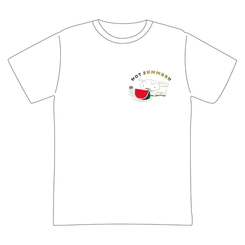 クレヨンしんちゃん TシャツWH（フリー） シロ夏の1日 | クレヨン